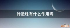 转运珠有什么作用呢