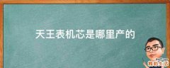 天王表机芯是哪里产的