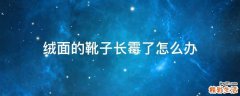 绒面的靴子长霉了怎么办