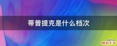 蒂普提克是什么档次