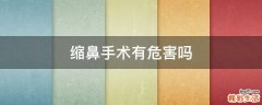 缩鼻手术有危害吗