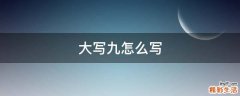 大写九怎么写