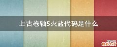 上古卷轴5火盐代码是什么