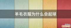羊毛衣服为什么会起球