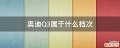 奥迪Q3属于什么档次