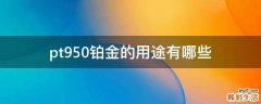 pt950铂金的用途有哪些