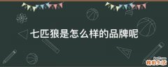 七匹狼是怎么样的品牌呢