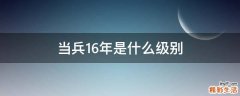 当兵16年是什么级别