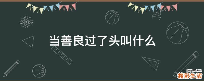 当善良过了头叫什么