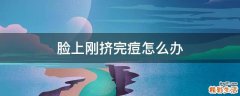 脸上刚挤完痘怎么办
