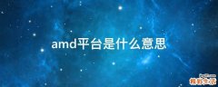 amd平台是什么意思