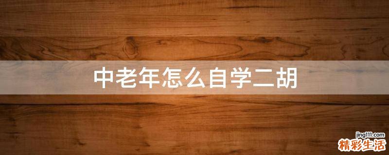 中老年怎么自学二胡
