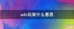 adc玩家什么意思