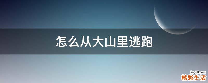 怎么从大山里逃跑