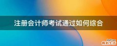 注册会计师考试通过如何综合