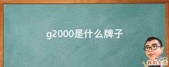 g2000是什么牌子
