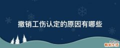 撤销工伤认定的原因有哪些