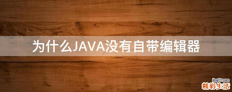 为什么JAVA没有自带编辑器