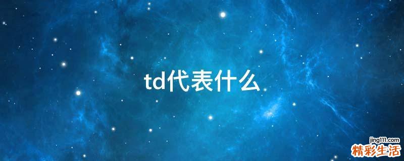 td代表什么
