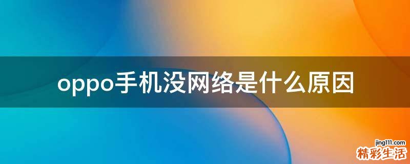 oppo手机没网络是什么原因