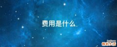 费用是什么