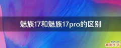 魅族17和魅族17pro的区别