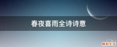 春夜喜雨全诗诗意