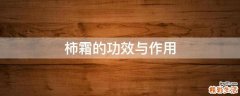 柿霜的功效与作用
