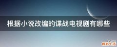 根据小说改编的谍战电视剧有哪些