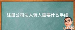注册公司法人转人需要什么手续