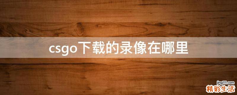 csgo下载的录像在哪里