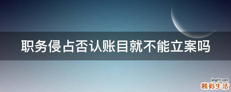 职务侵占否认账目就不能立案吗