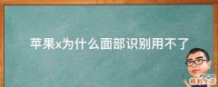苹果x为什么面部识别用不了