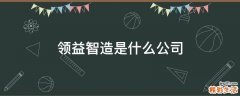 领益智造是什么公司