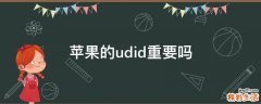 苹果的udid重要吗