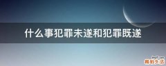 什么事犯罪未遂和犯罪既遂