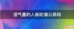 湿气重的人能吃蒲公英吗
