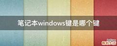 笔记本windows键是哪个键