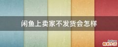 闲鱼上卖家不发货会怎样