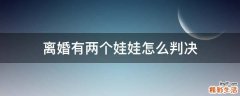 离婚有两个娃娃怎么判决