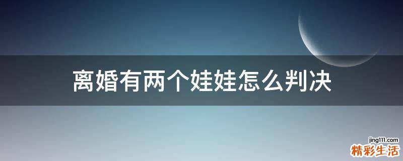 离婚有两个娃娃怎么判决