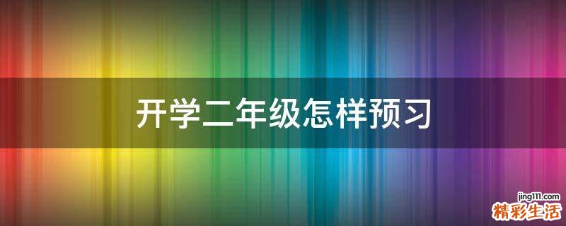 开学二年级怎样预习