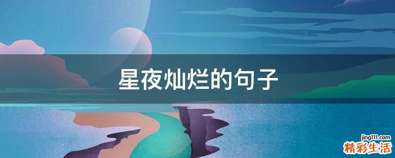 星夜灿烂的句子
