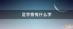 足字旁有什么字