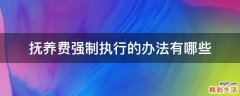 抚养费强制执行的办法有哪些