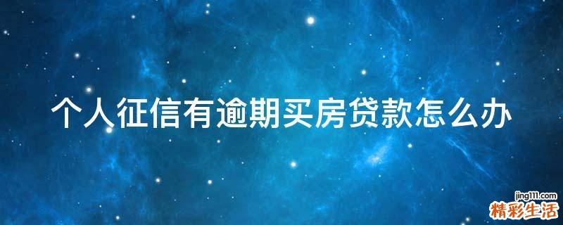 个人征信有逾期买房贷款怎么办