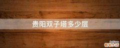贵阳双子塔多少层
