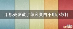 手机壳发黄了怎么变白不用小苏打