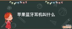苹果蓝牙耳机叫什么