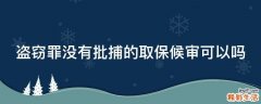 盗窃罪没有批捕的取保候审可以吗